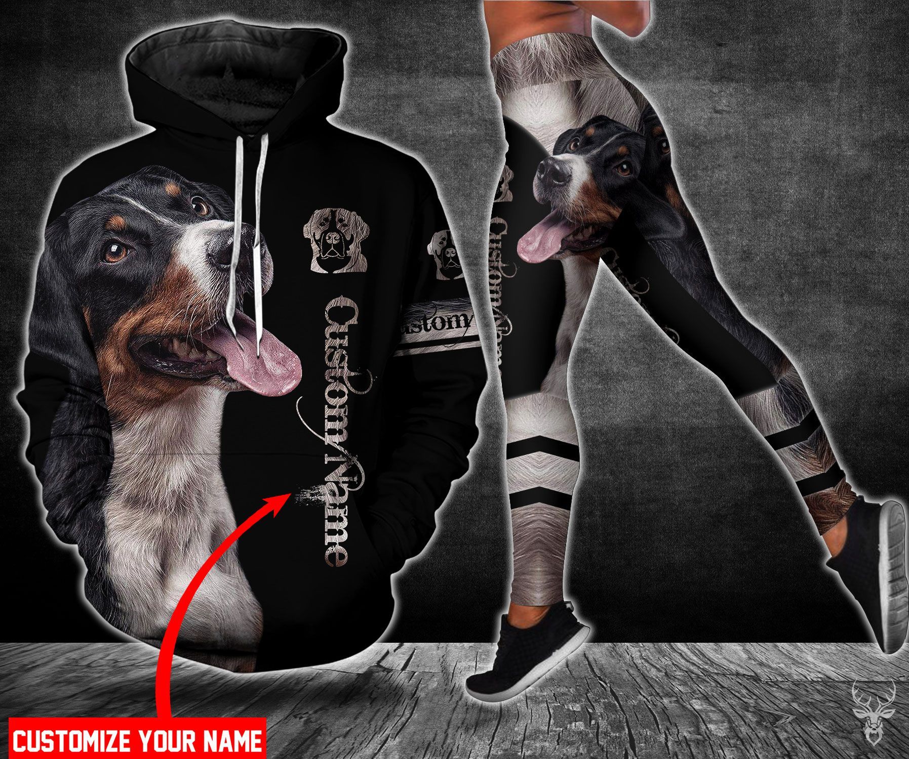 TJJ032010L05SL SENNENHUND CUSTOM NAME LEGGING HOODIE CC