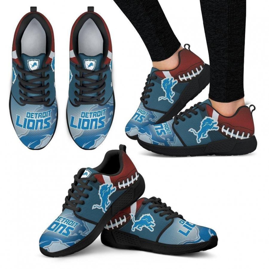 Awesome Detroit Lions Running Sneakers For Football Fan #512