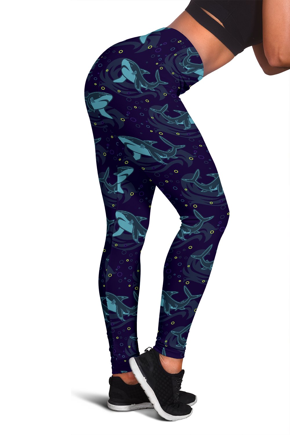 Shark Themed Print Women Leggings