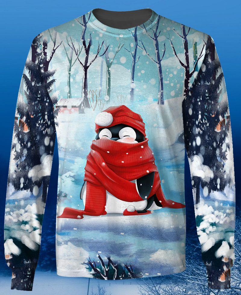 Winter Penguins 3D Shirt Gift For Christmas Holiday 3D Sweatshirt