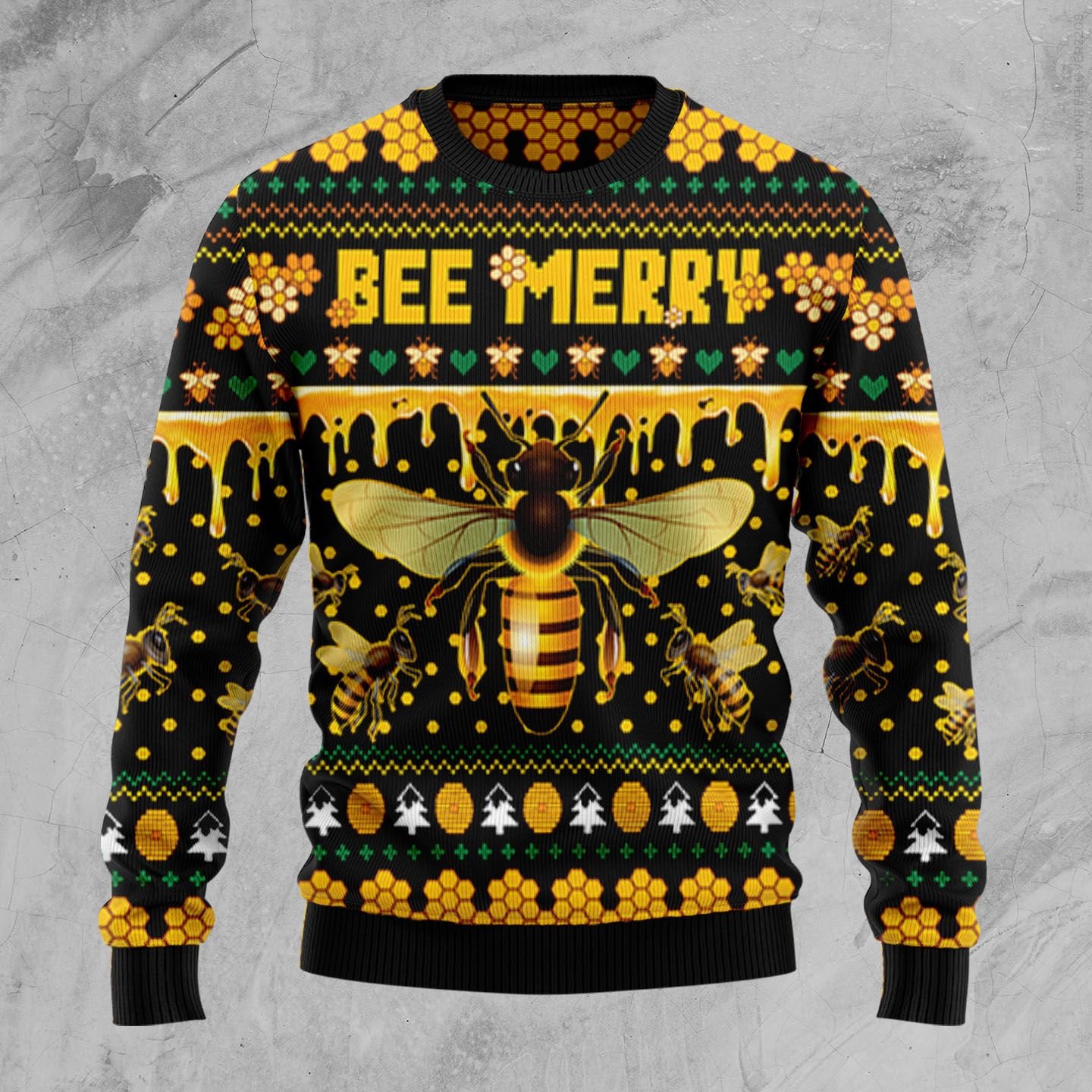 Bee Merry Ugly Christmas Sweater | For Men & Women | Adult | Us5159