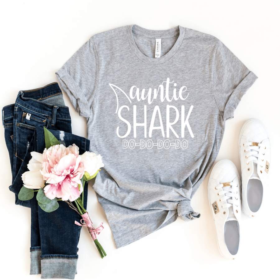 Auntie Shark Shirt, Auntie Shirt, Aunt Shirts, Shark Birthday Party Shirts Gifts Ideas, Shark Family Shirts,