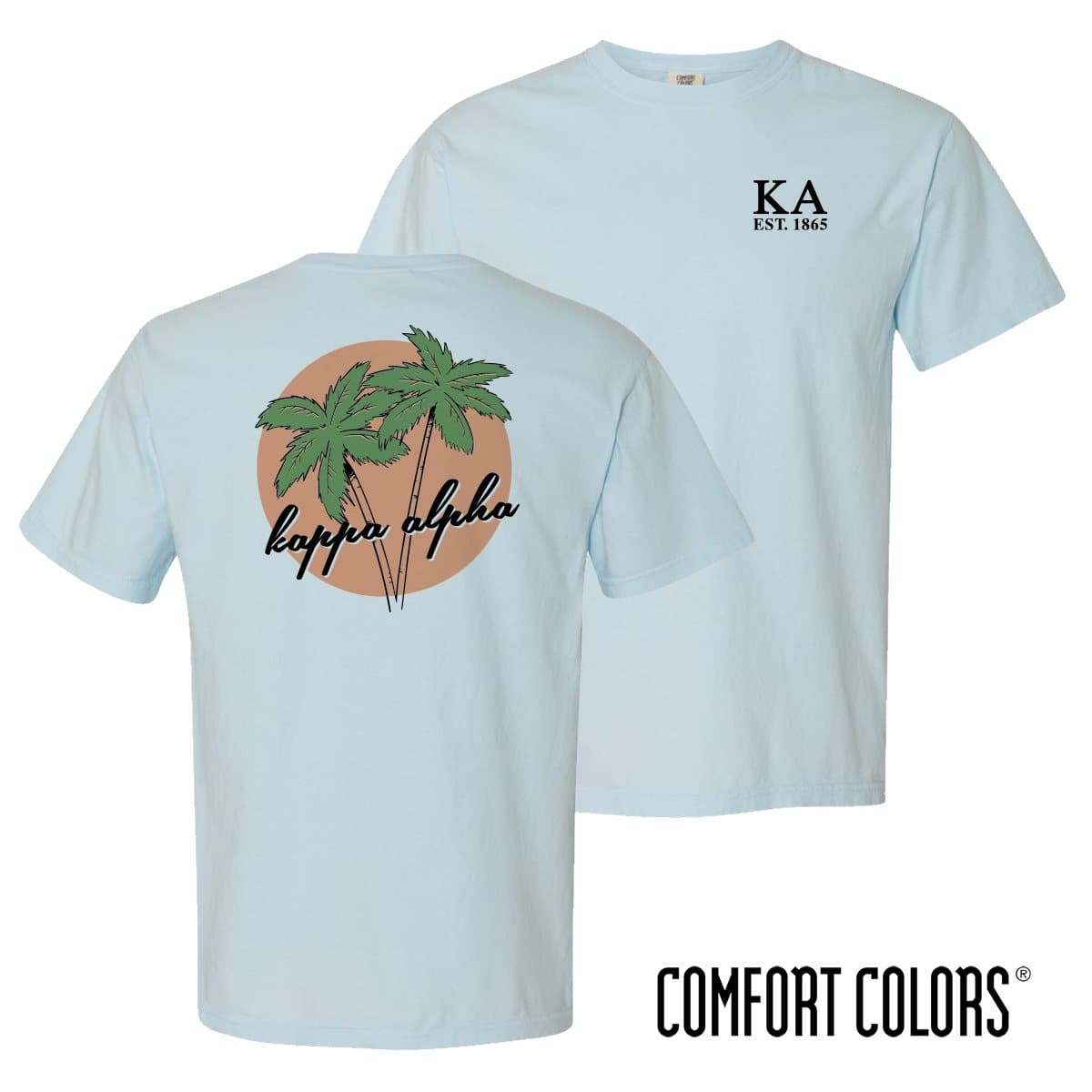 Kappa Alpha Comfort Colors Palm Trees Tee