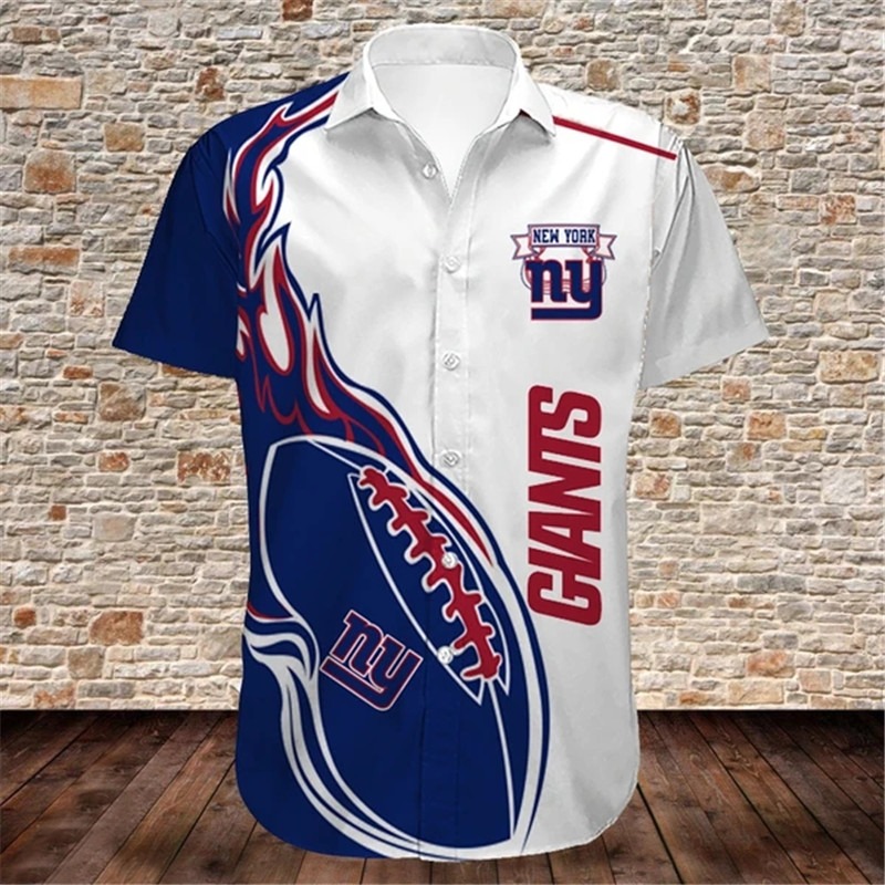 New York Giants Hawaiian Shirt Tropical Flower 2020 Gift For Fans