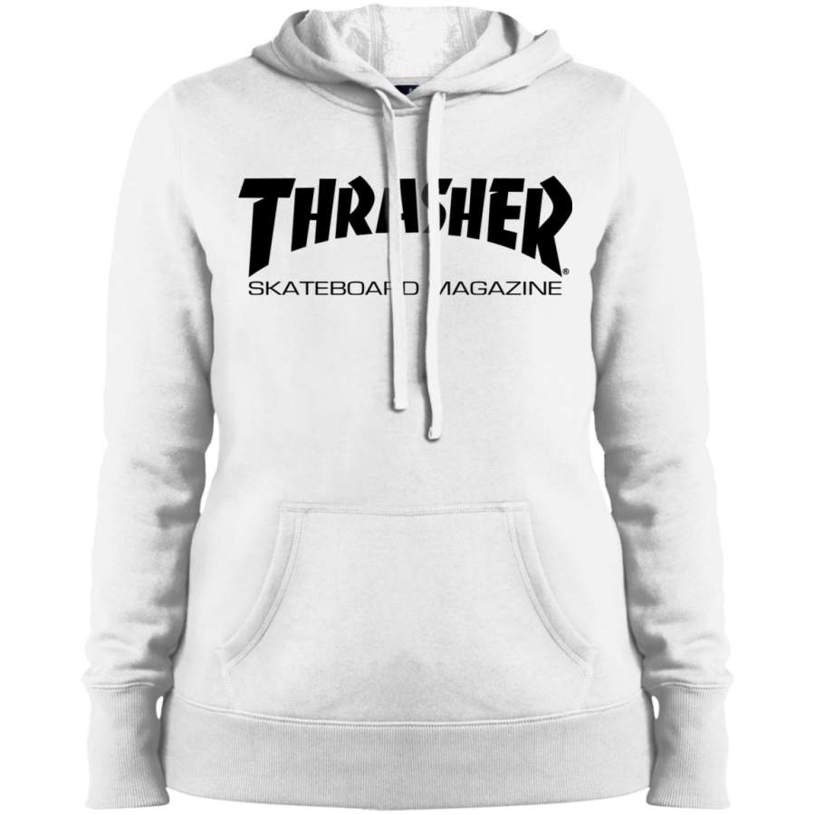 Thrasher Magazine Skateboarding black original logo Ladies Pullover Hoodie