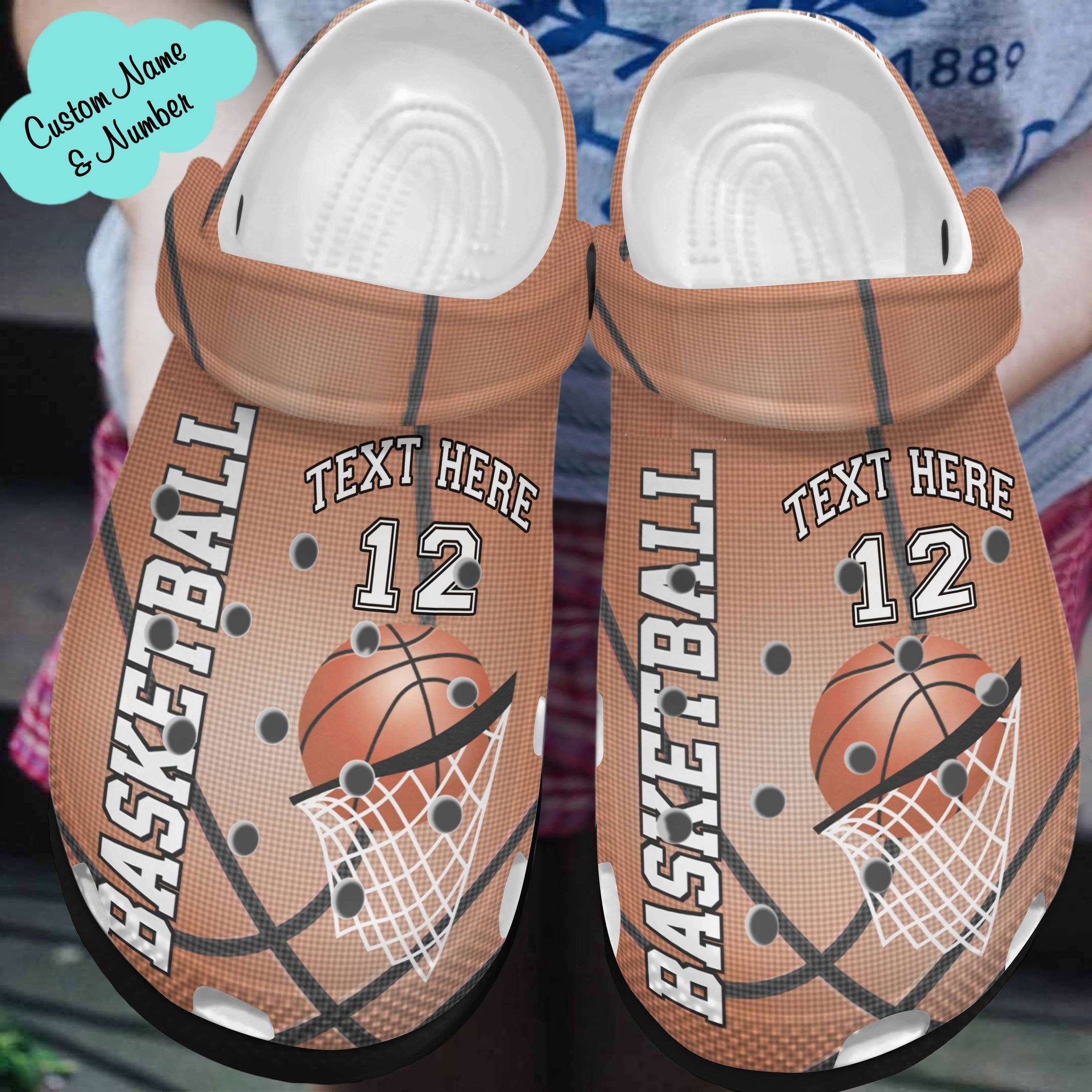 Basketball Crocband Clog Personalized V610 HO3