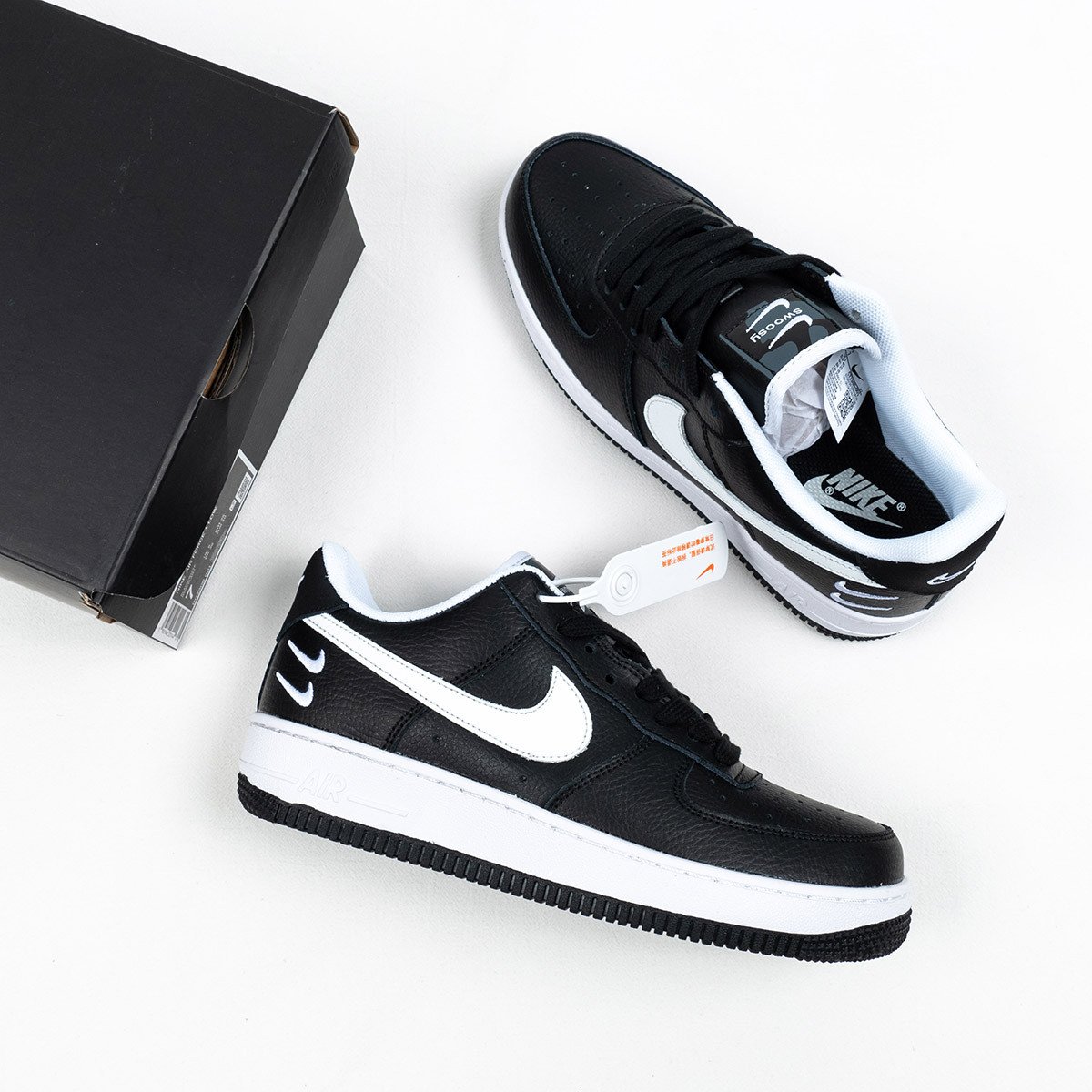 Nike Air Force 1 Low Double Swoosh Black White 5340328