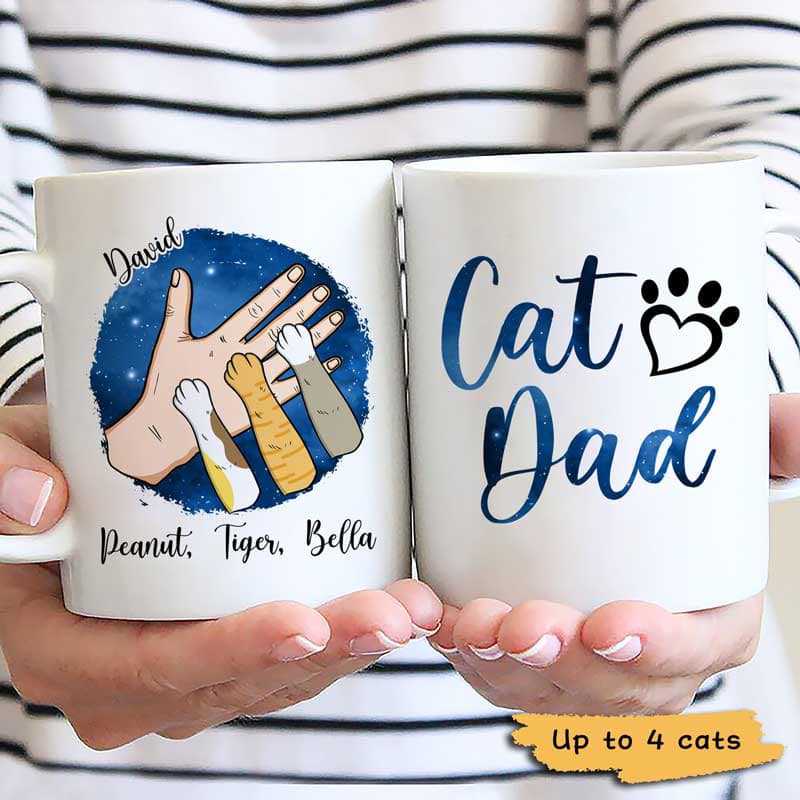 Best Cat Dad In The Galaxy Personalized Mug