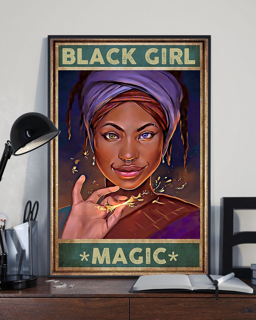 African – Black Art – Black Girl Magic Final 2 Vertical Canvas And Poster | Wall Decor Visual Art