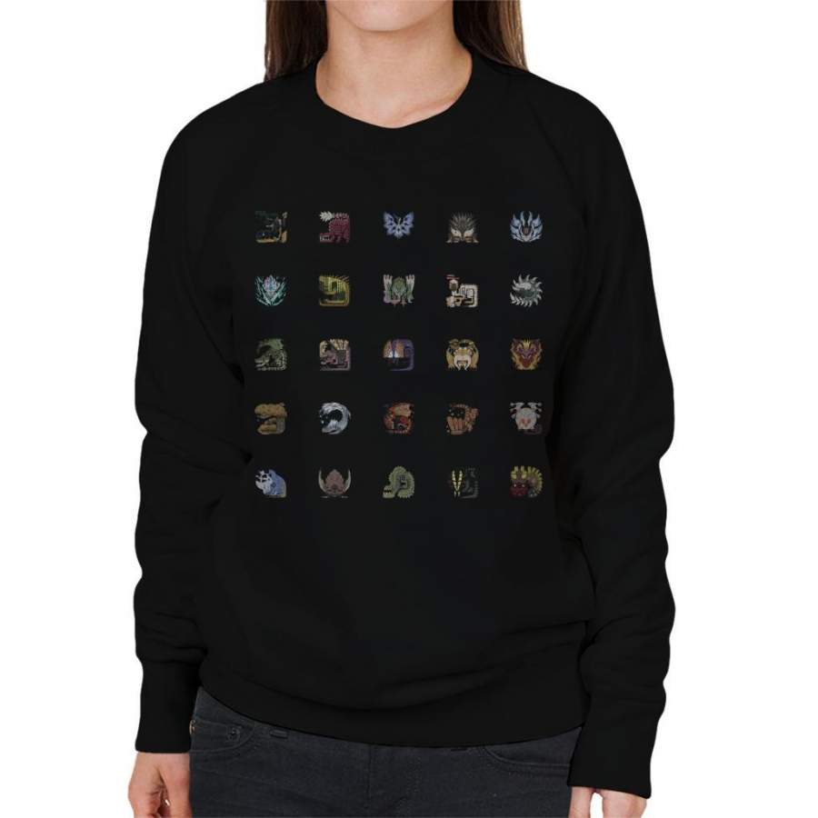 Monster Hunter World Icon Tiles Women’s Sweatshirt