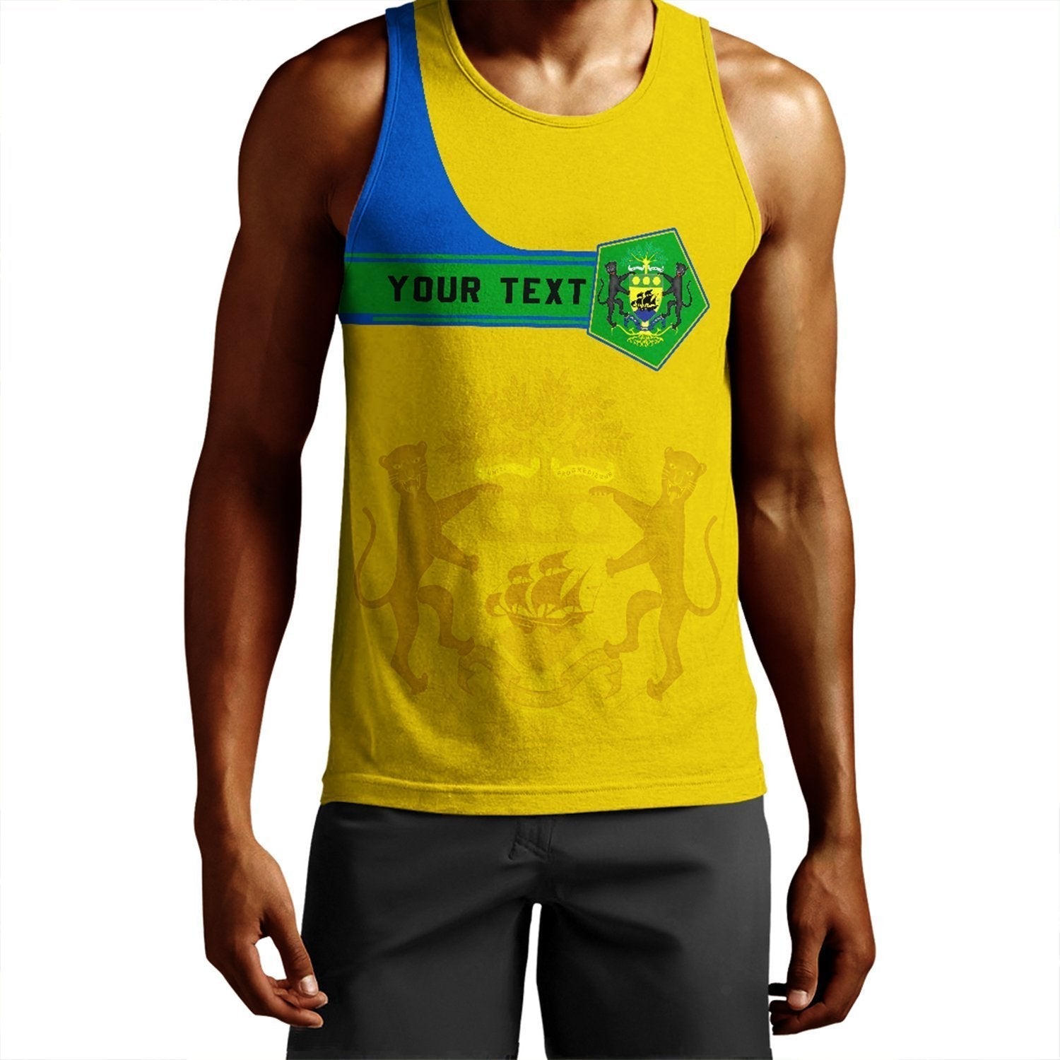 (Custom) African Tank Top – Gabon Men’S Tank Top Pentagon Style