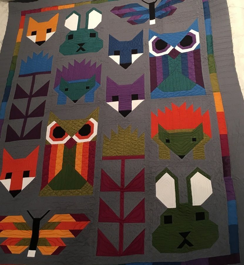 Woodland Animal Quilt Blanket