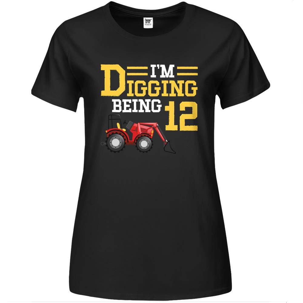 I’M Digging Being 12 12Th Digger Birthday Boy Premium Womens Tshirts