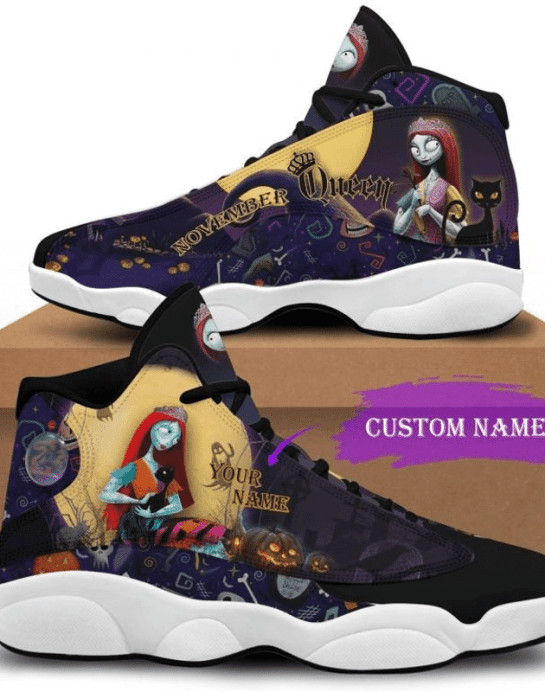 November Queen Halloween Sally The Nightmare Before Christmas Gift For Fan Sneakers Ver6 For Lover Jd13 Shoes