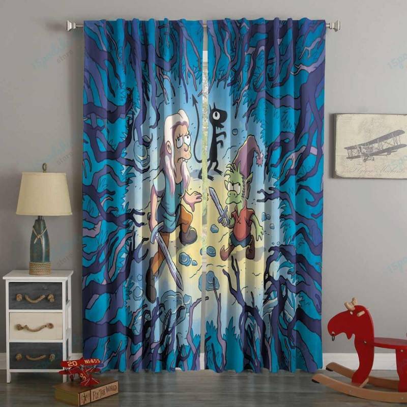 3D Printed Disenchantment Style Custom Living Room Curtains