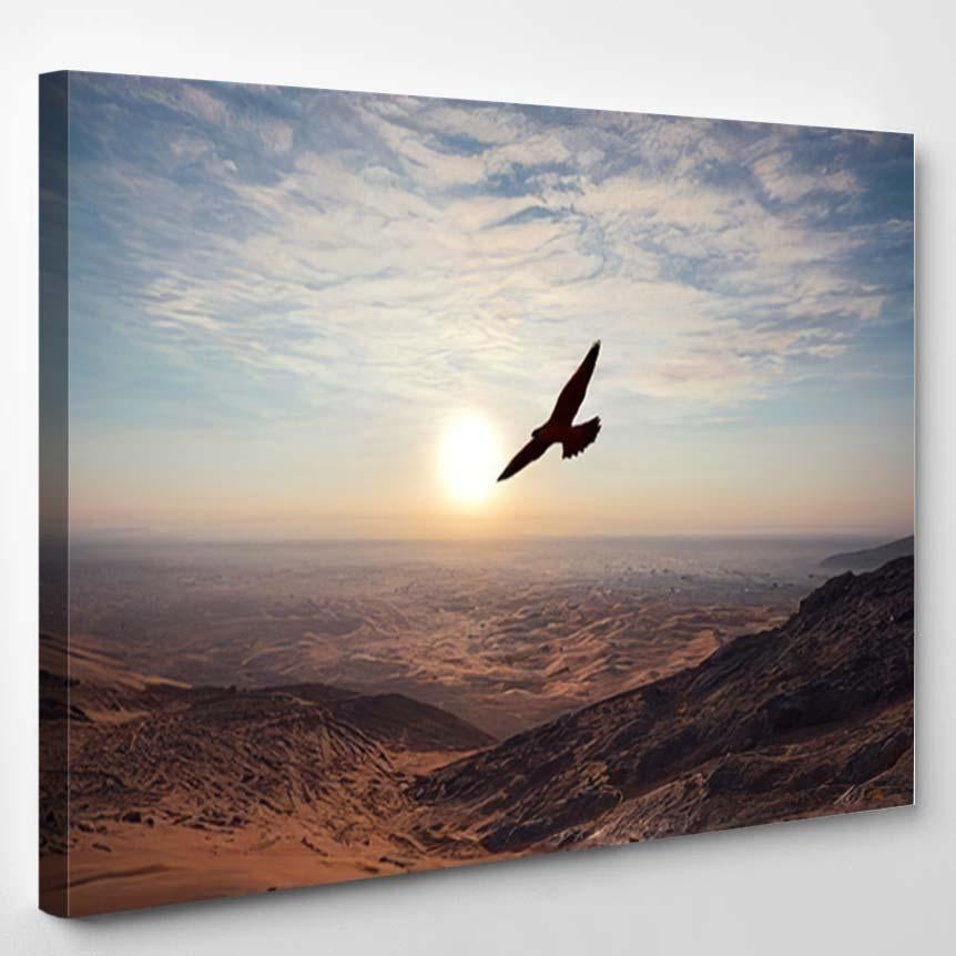 Al Faya Mountain Dubai Uae Transportation 1 – Eagle Animals Canvas Print