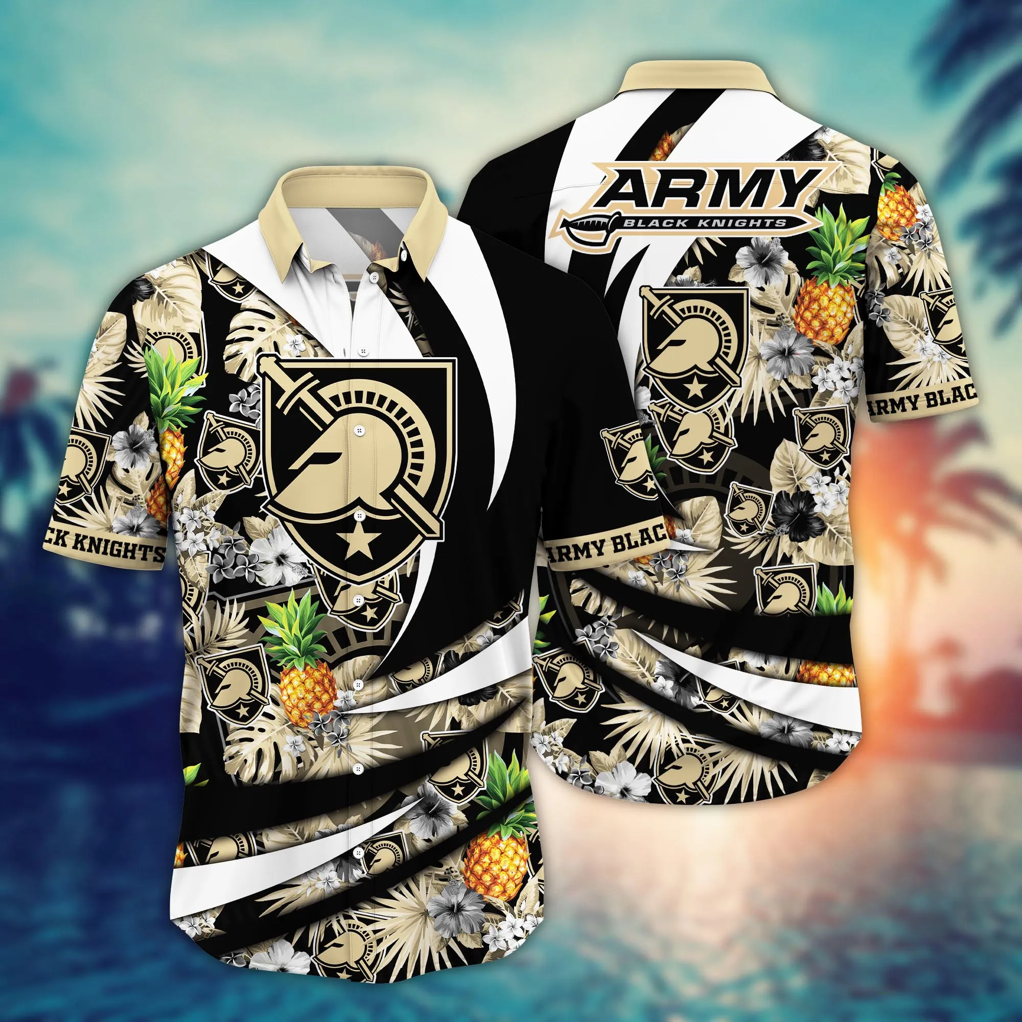 Army Black Knights NCCA Hawaiian Shirt Vacation Time Aloha Shirt