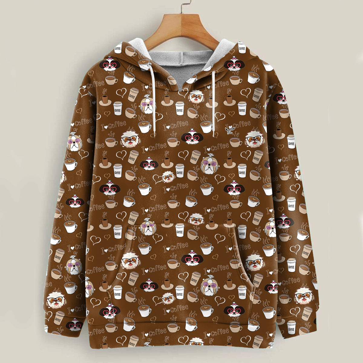 I Love Coffee And Shih Tzu – Follus Hoodie