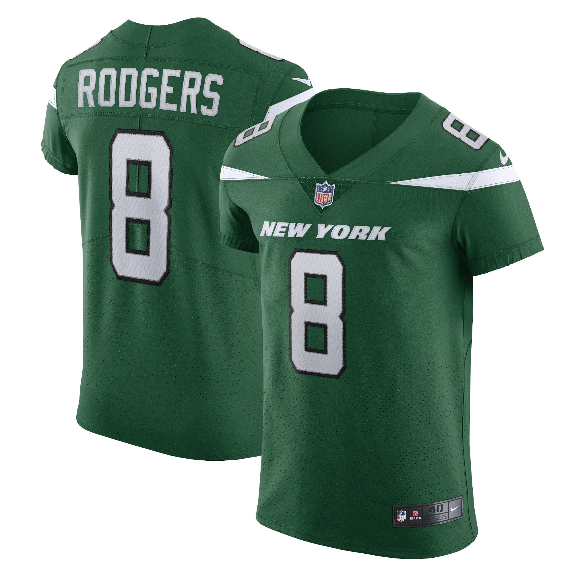 Aaron Rodgers New York Jets Alternate Vapor F.U.S.E. Elite Jersey – Gotham Green