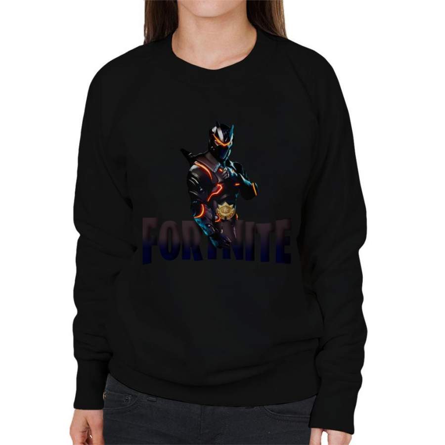 Fortnite Omega Orange Neon Skin Women’s Sweatshirt