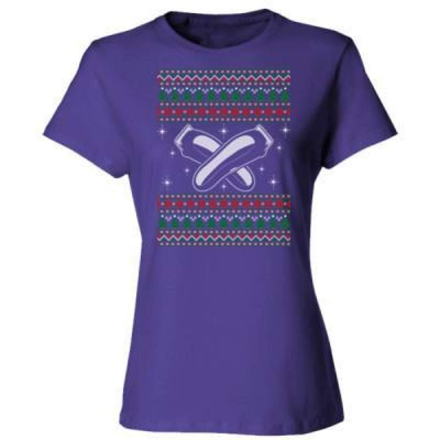 AGR Barber Ugly Christmas Sweater Xmas – Ladies’ Cotton T-Shirt