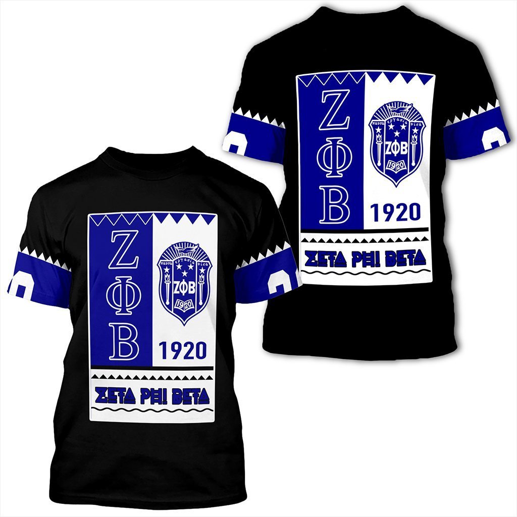 Sorority Tshirt – Zeta Phi Beta Black Style Tshirt