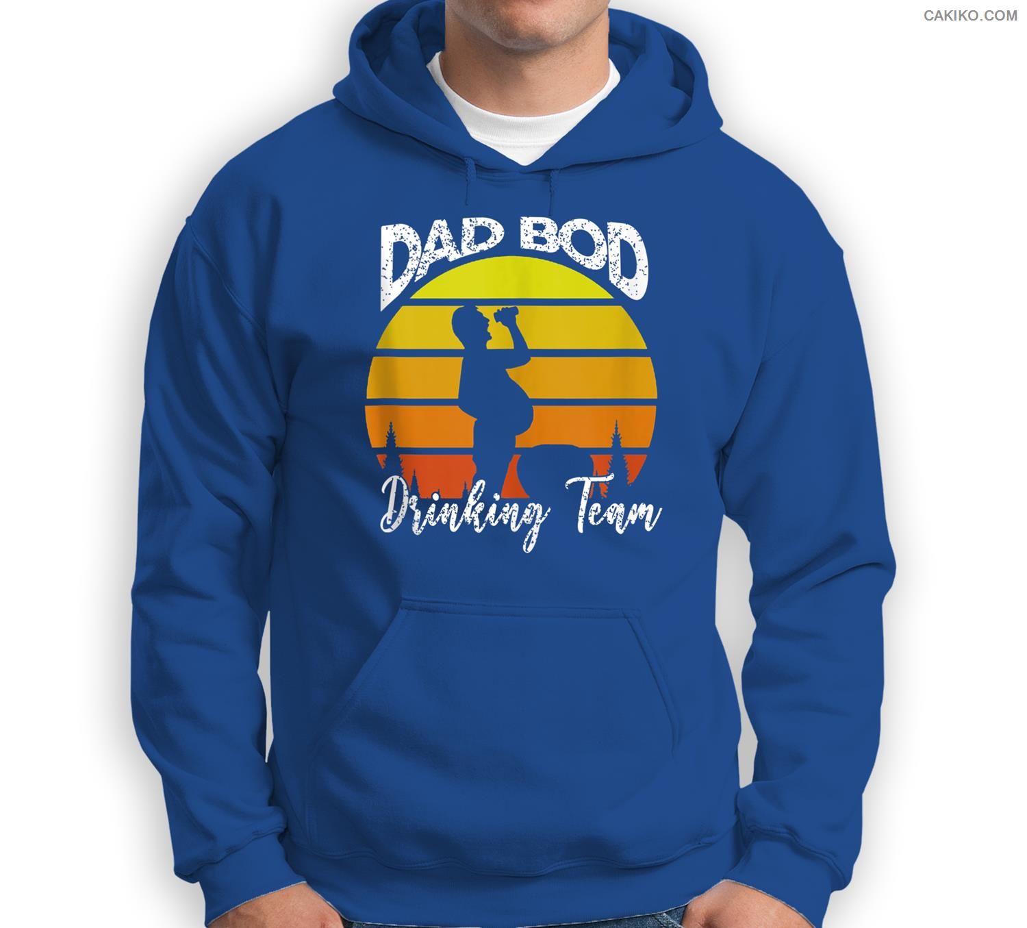 Retro Dad Bod Drinking Team Funny Beer Belly Man Sweatshirt & Hoodie