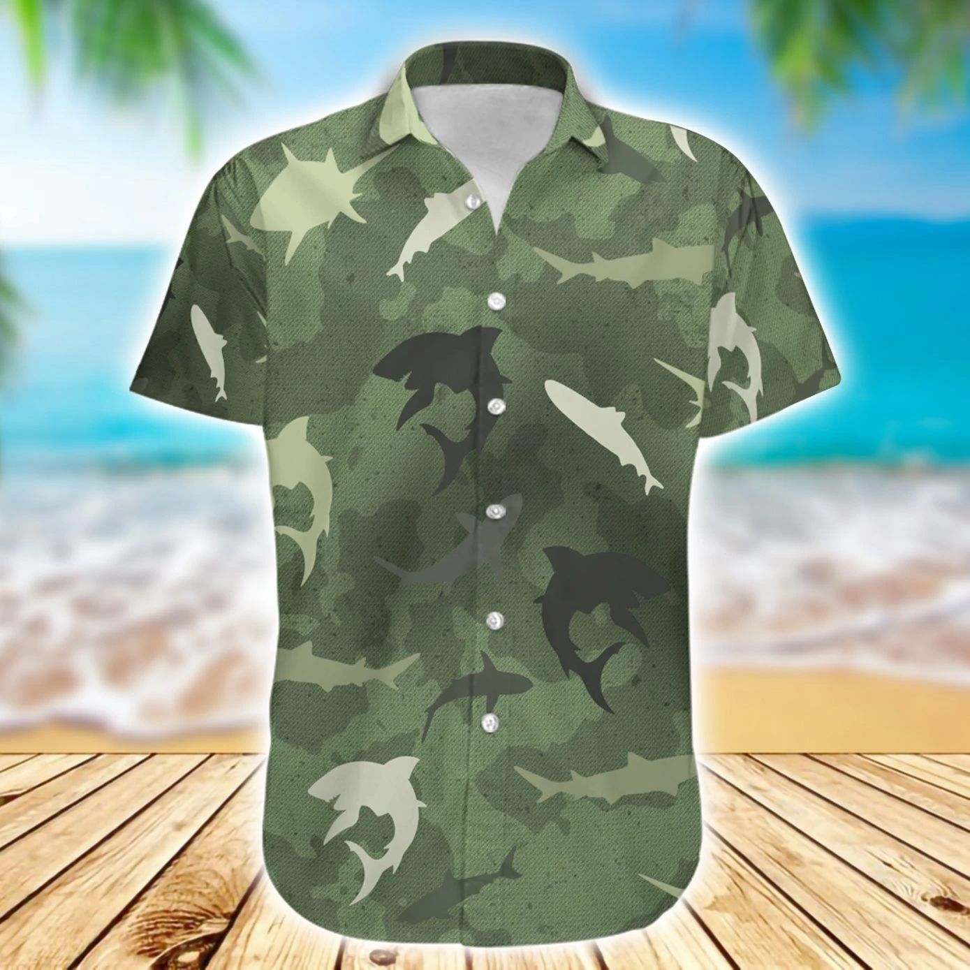 Check Out This Awesome Shark Camo Hawaii Shirt Ha30246