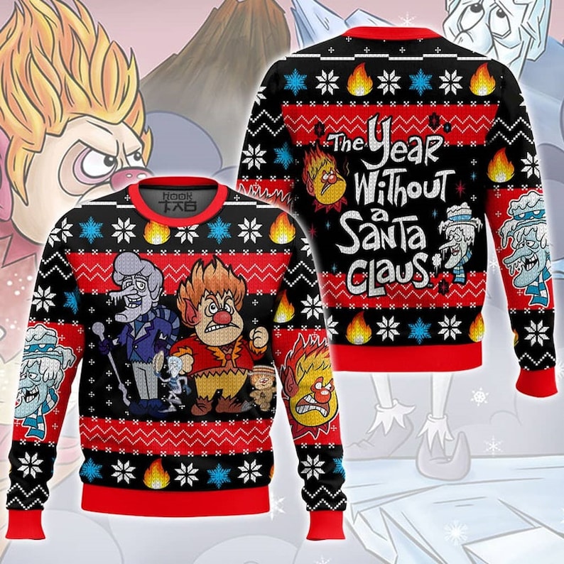 Heat Miser Snow Miser The Year Without Santa Claus Ugly Christmas Sweater, Miser Brothers Heating And Cooling Shirt, Christmas Gifts Shirt