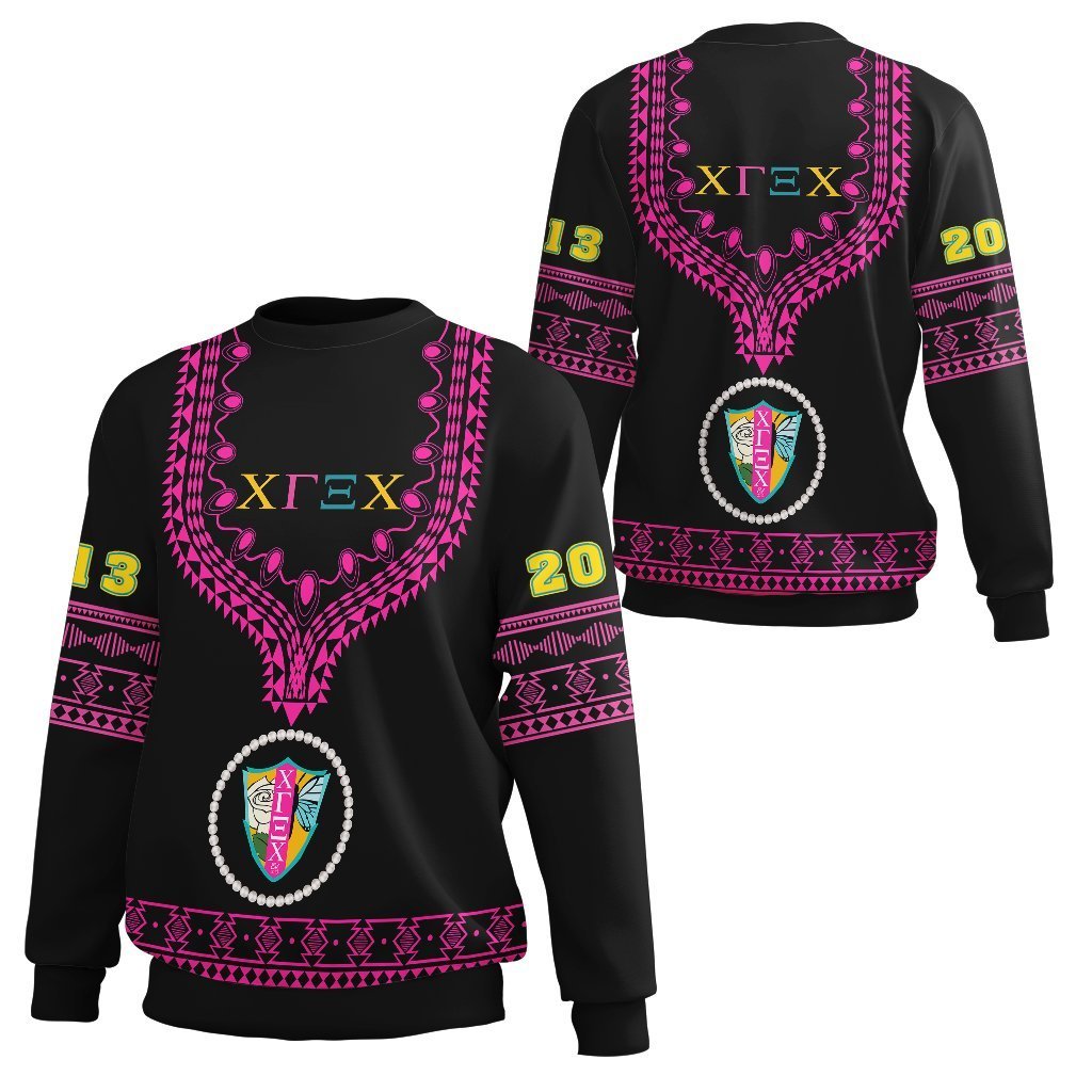 Greek Life Shirt – Chi Gamma Xi Chi Dashiki Sweatshirt – Alva Style