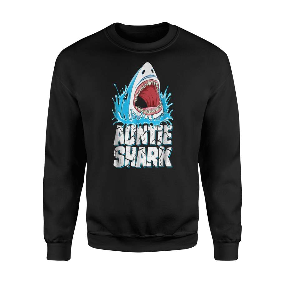 Auntie Shark Family Matching Aunt Women Jawsome Gift Sweatshirt