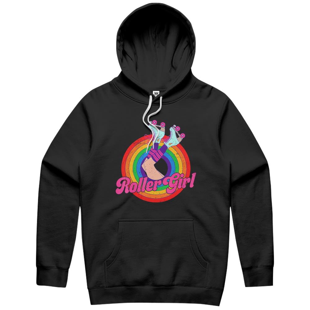 Roller Girl Skater Skating Retro Vintage 70S 80S Skates Hoodie