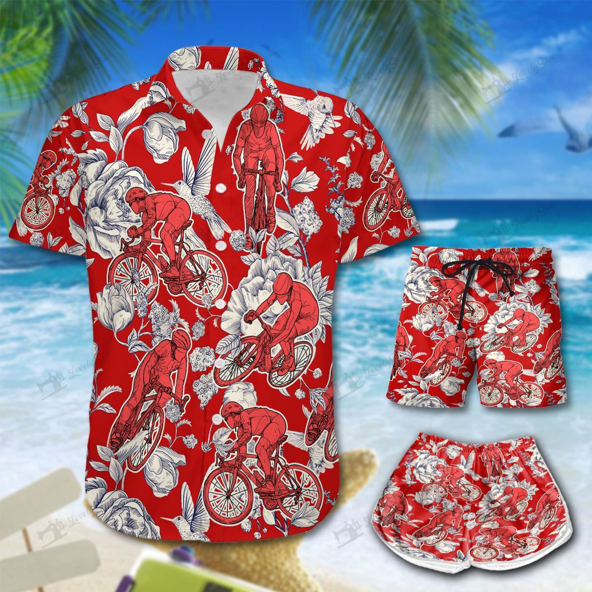 Cycling Hawaiian Shirt Shorts Ha77209