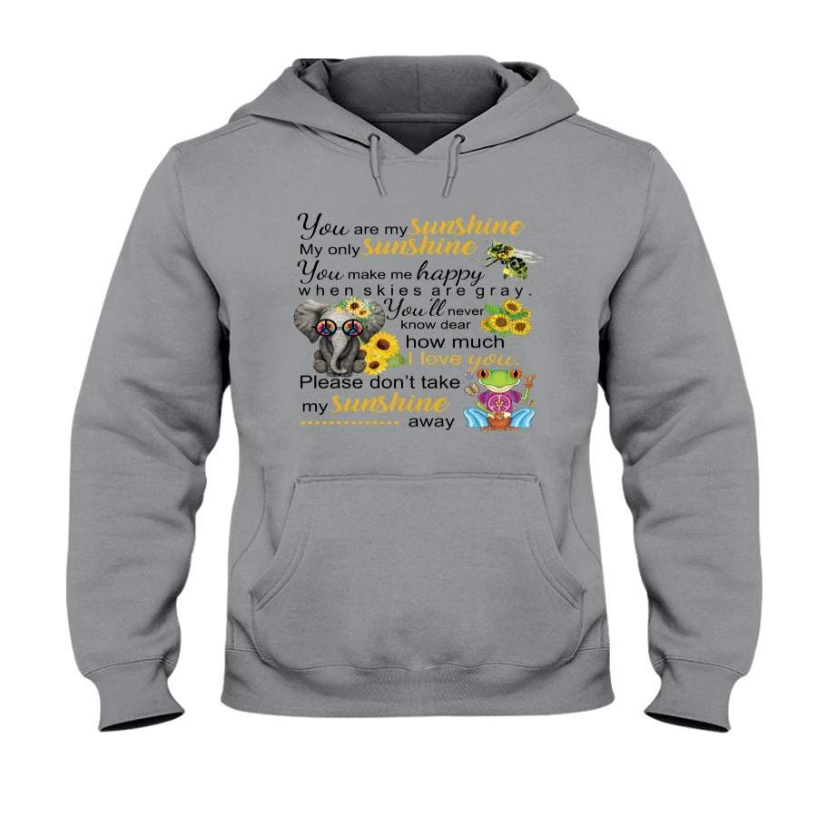 Hippie You Are My Sunshine Elephant Hoodie