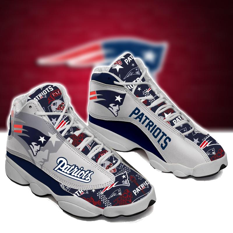 New England Patriots Football Team Form Air Jordan 13 Sneakers – Lan1