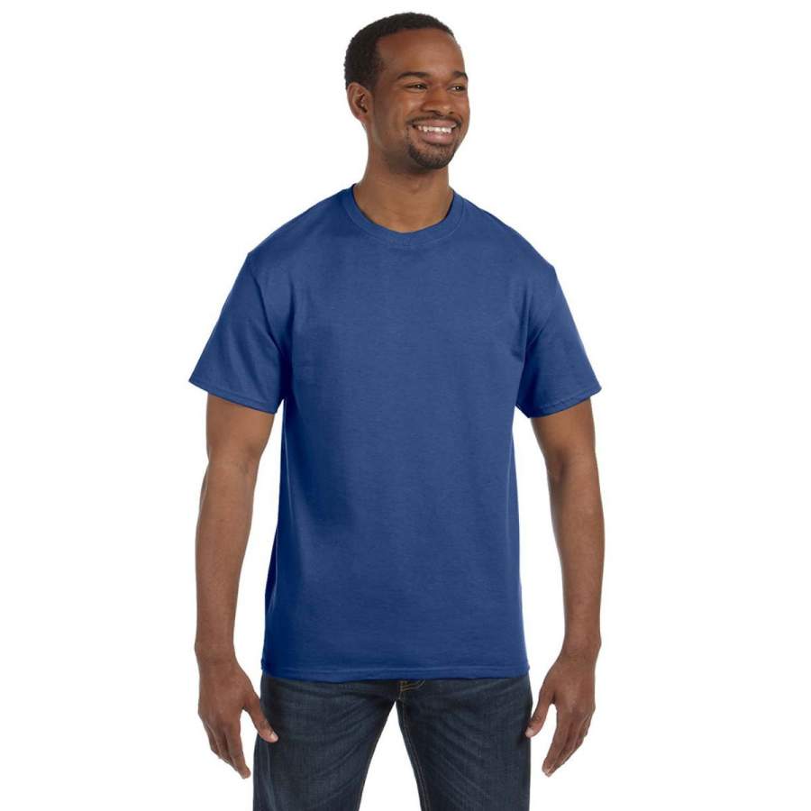 Jerzees Men’s Vintage Heather Blue 5.6 Oz Dri-Power Active T-Shirt