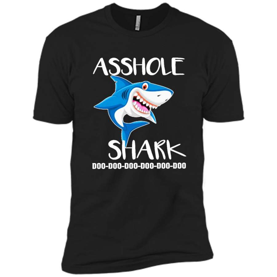 Asshole Shark Doo Doo Doo A – Canvas Unisex USA Shirt