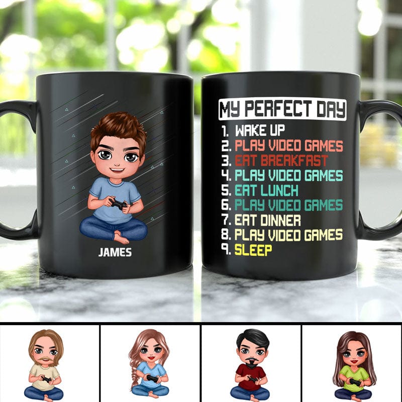 Perfect Day For Gamer Gift For Him Gaming Video Games Personalized Mug