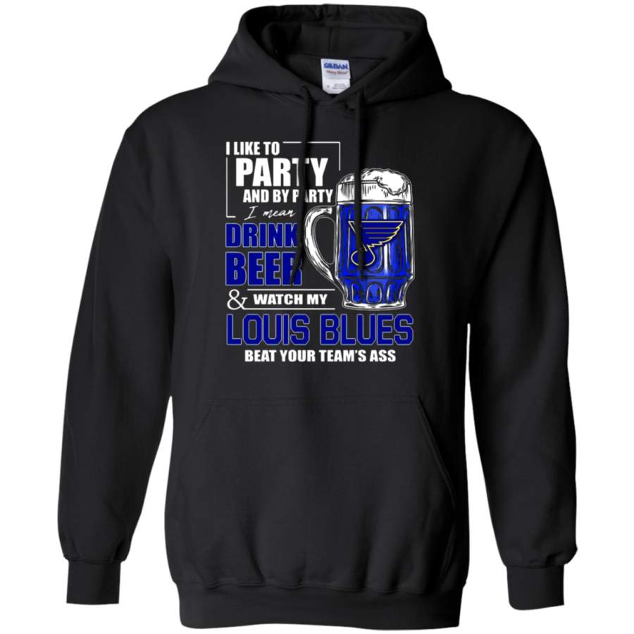 AGR I Like To Drink Beer & Watch My St. Louis Blues Ice Hockey Hoodie