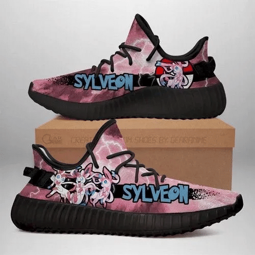 Sylveon Yz Sneakers Pokemon Shoes Anime Yeezy Sneakers Shoes Blac