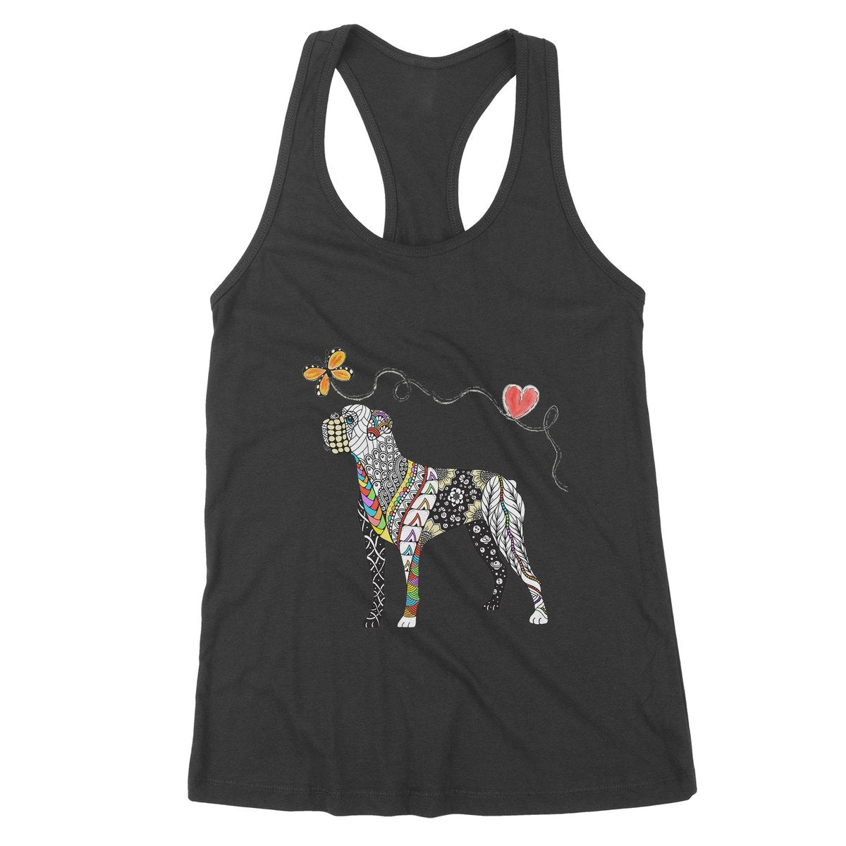 Zentangle Rainbow Boxer – Premium Women’S Tank, Gift For Dog Lover, Gift For Boxer Lover T-Shirt Hoodie All Color Size S-5Xl