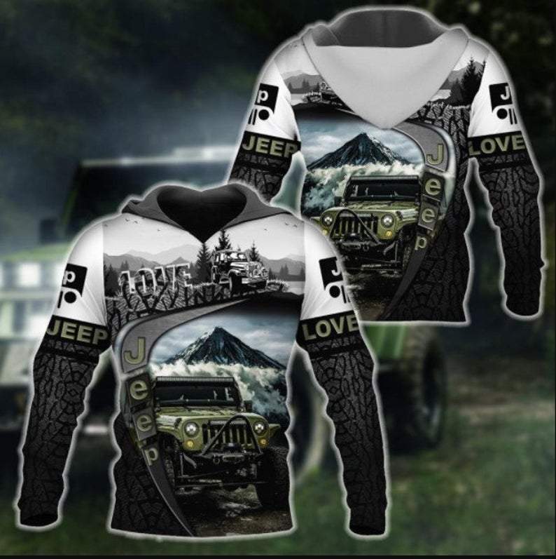 Jeep & mountain for Jeep Lovers hoodie 3D All over print #V