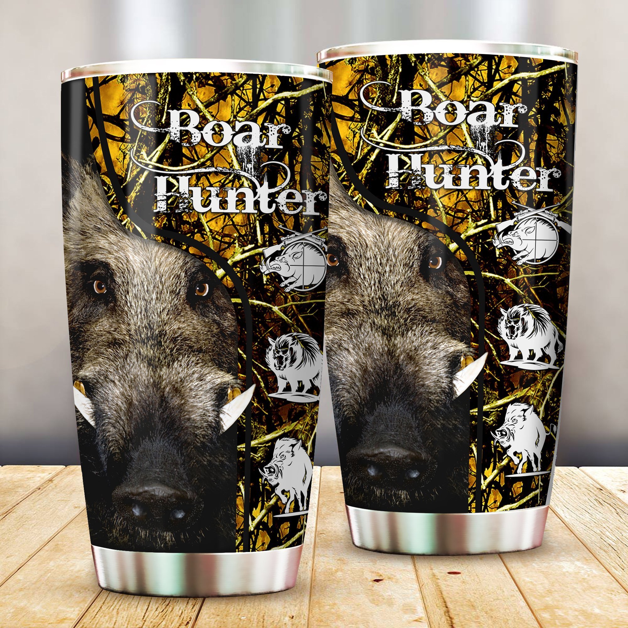 Boar Hunting Lover Hunter All Over Printed Tumbler