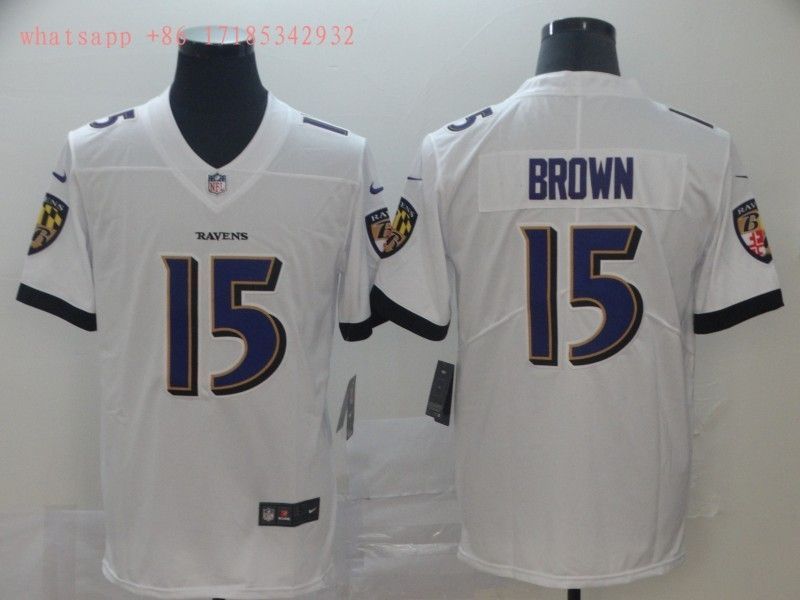 Baltimore Ravens Marquise Brown #15 2020 NFL White Jersey Jersey