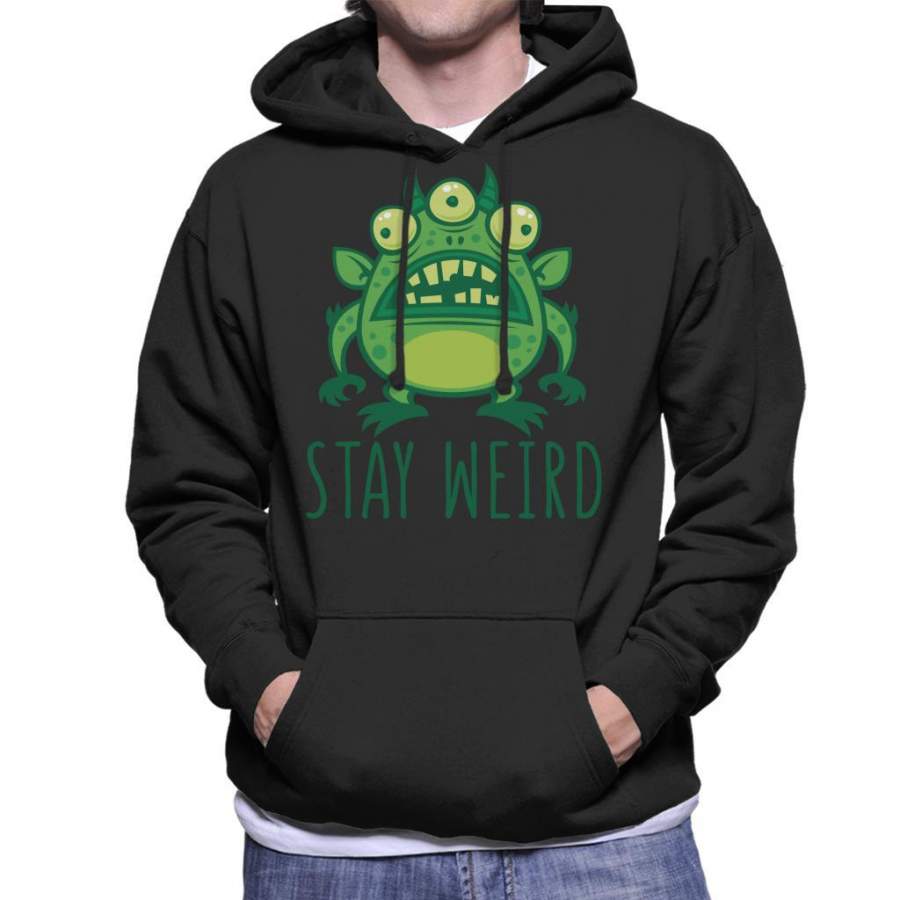 Alien Monster Stay Weird Men’s Hooded Sweatshirt