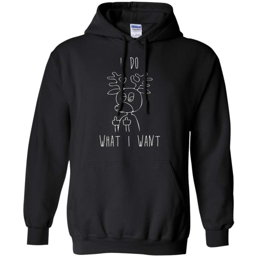 AGR I Do What I Want Reindeer Flipping The Middle Finger Hoodie