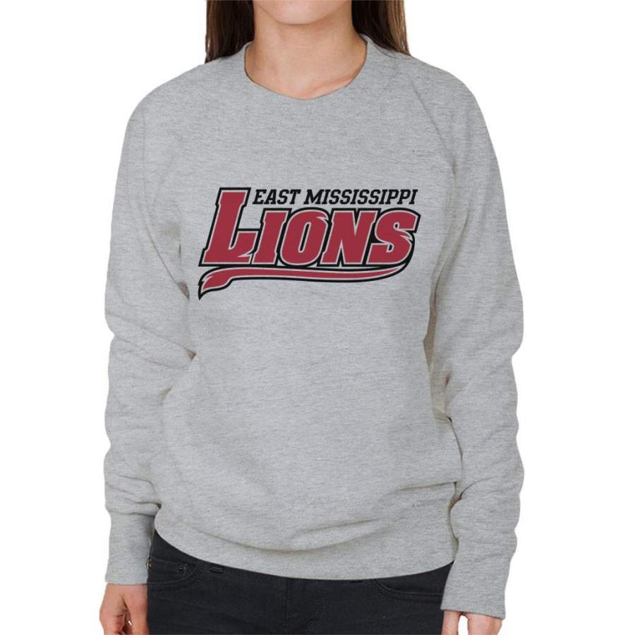 East Mississippi Community College Lions Dark Tail Logo Women’s Sweatshirt