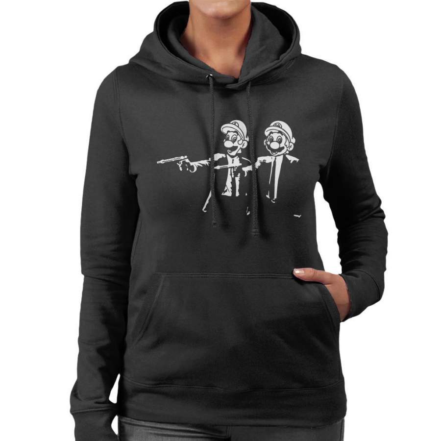 Super Mario Brothers Pulp Fiction Women’s Hooded Sweatshirt