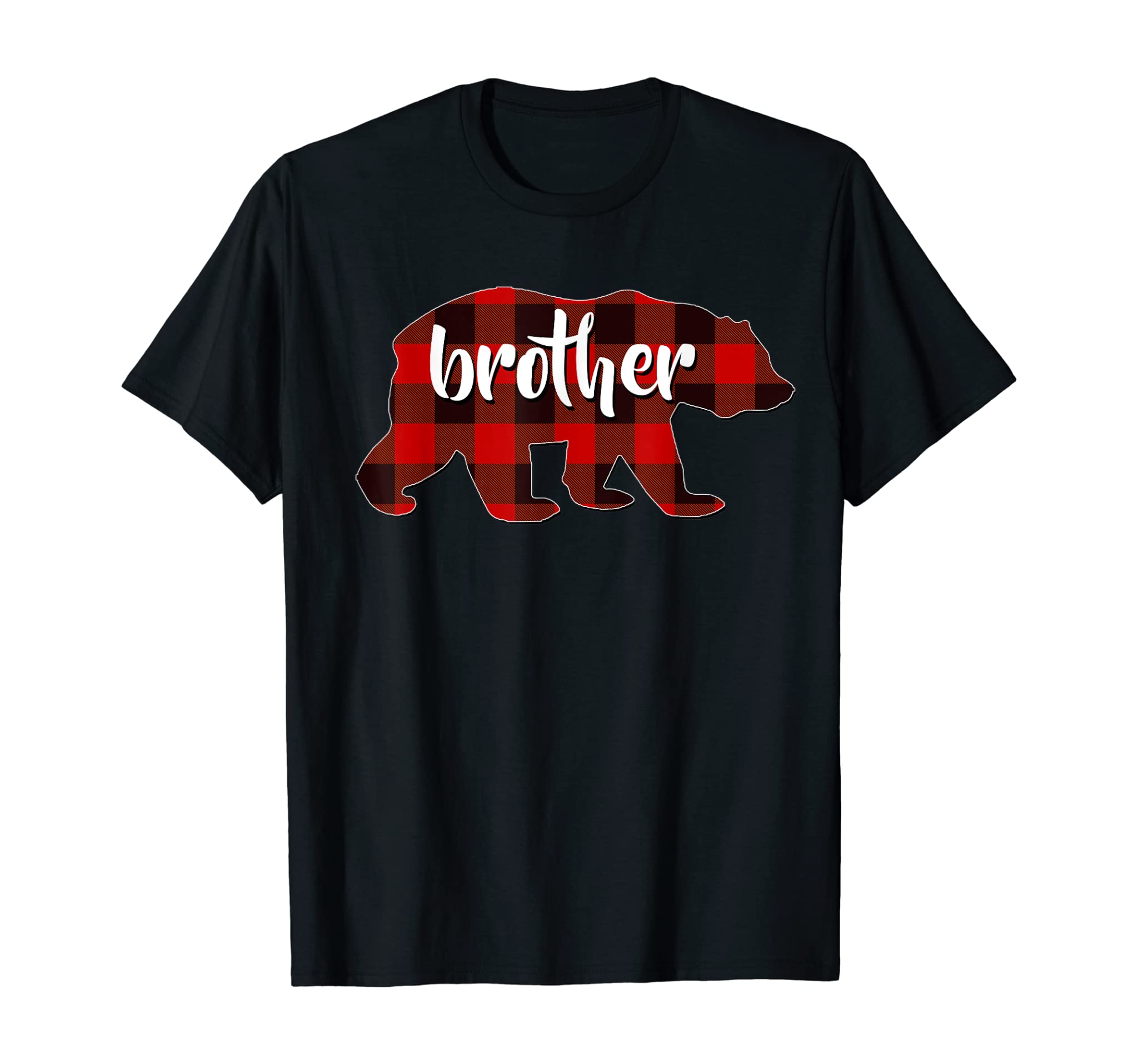 Red Plaid Brother Buffalo Matching Family Pajama Christmas T-Shirt