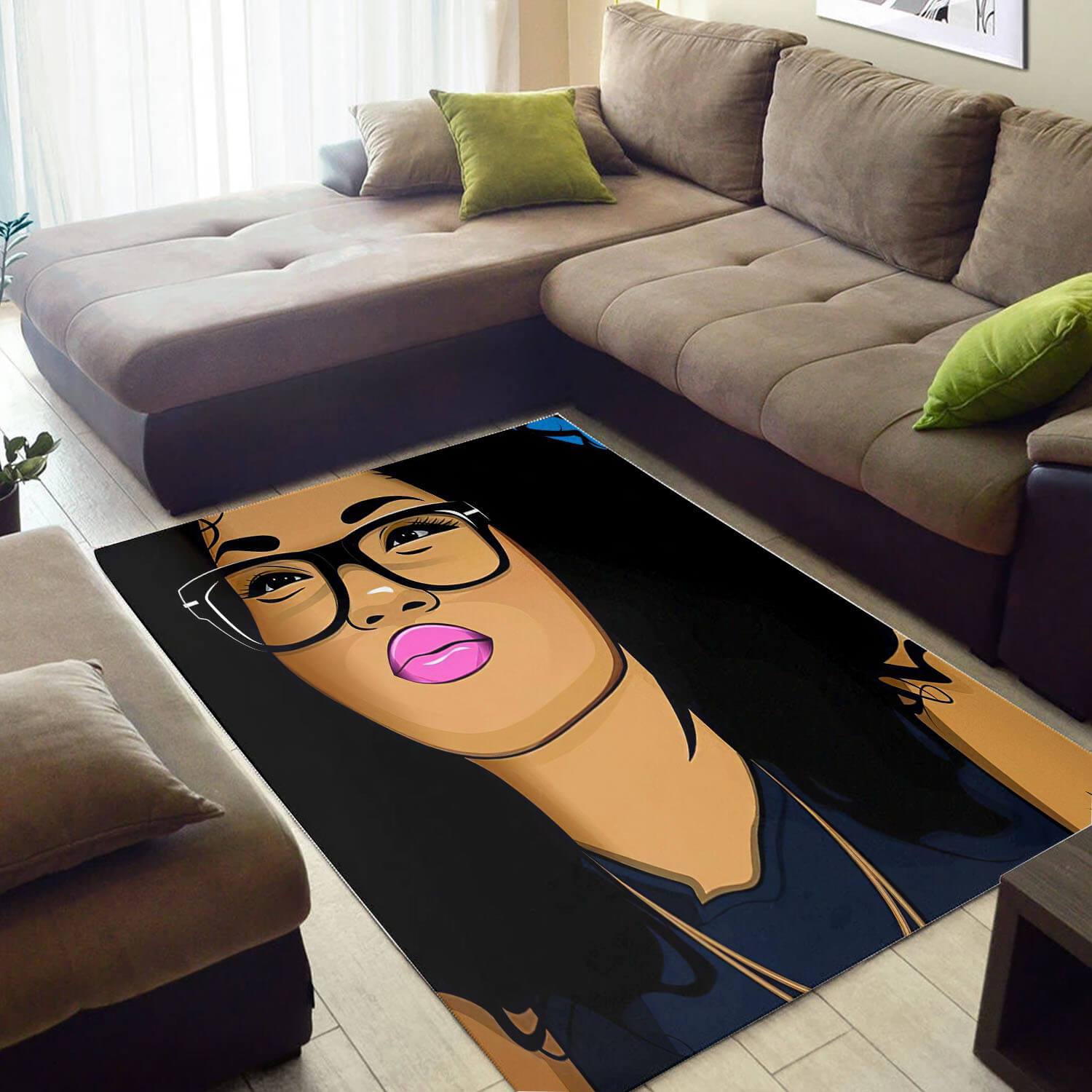 Trendy African Rug Pretty African Inspired African Girl African Large Rug African Inspired Living Room WBG3877